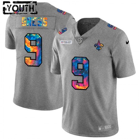 New Orleans Saints Tröjor Drew Brees 9 Nike 2020 Flerfärgad Grå - Barn New Orleans Saints Tröjor Drew Brees 9 Nike 2020 Flerfärgad Grå - Barn